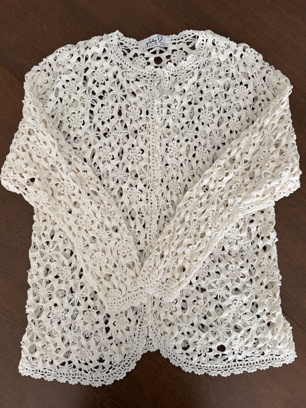 Vintage Kathryn Deene Crochet Cardigan | Cottagecore